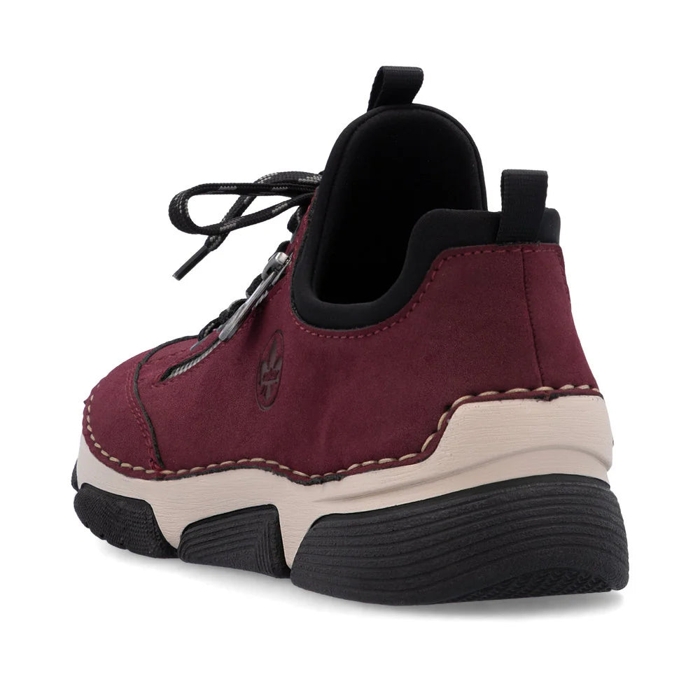 RIEKER WOMENS ANGELA OXFORD - BURGUNDY