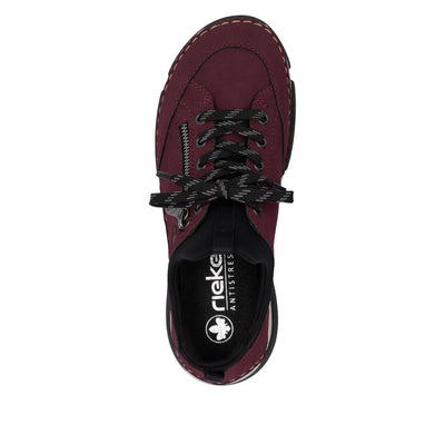 RIEKER WOMENS ANGELA OXFORD - BURGUNDY