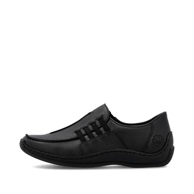 RIEKER WOMENS CELIA SLIP ON - BLACK