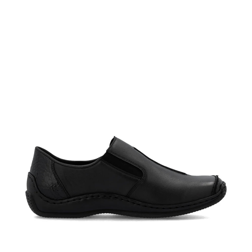 RIEKER WOMENS CELIA SLIP ON - BLACK