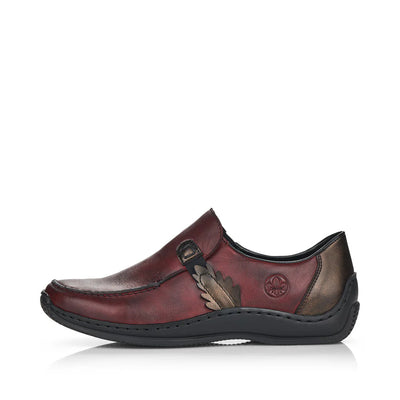 RIEKER WOMENS CELIA SLIP ON - BURGUNDY