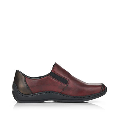 RIEKER WOMENS CELIA SLIP ON - BURGUNDY