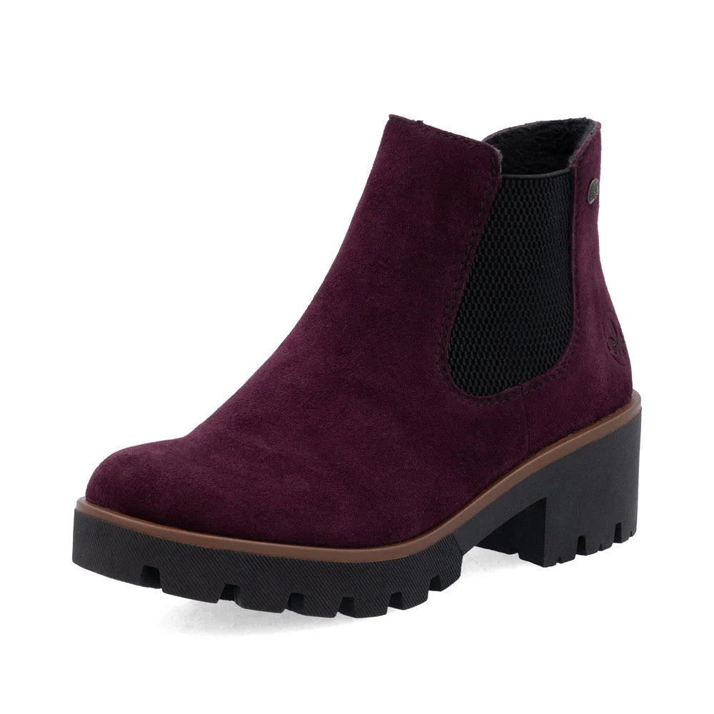 RIEKER WOMENS CHELSEA ZIP - BURGUNDY