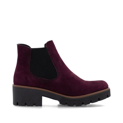 RIEKER WOMENS CHELSEA ZIP - BURGUNDY