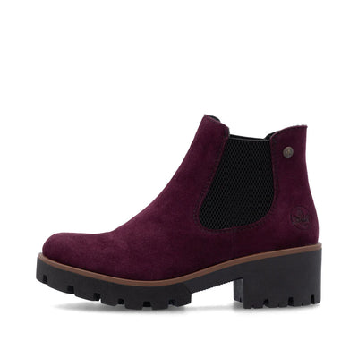 RIEKER WOMENS CHELSEA ZIP - BURGUNDY