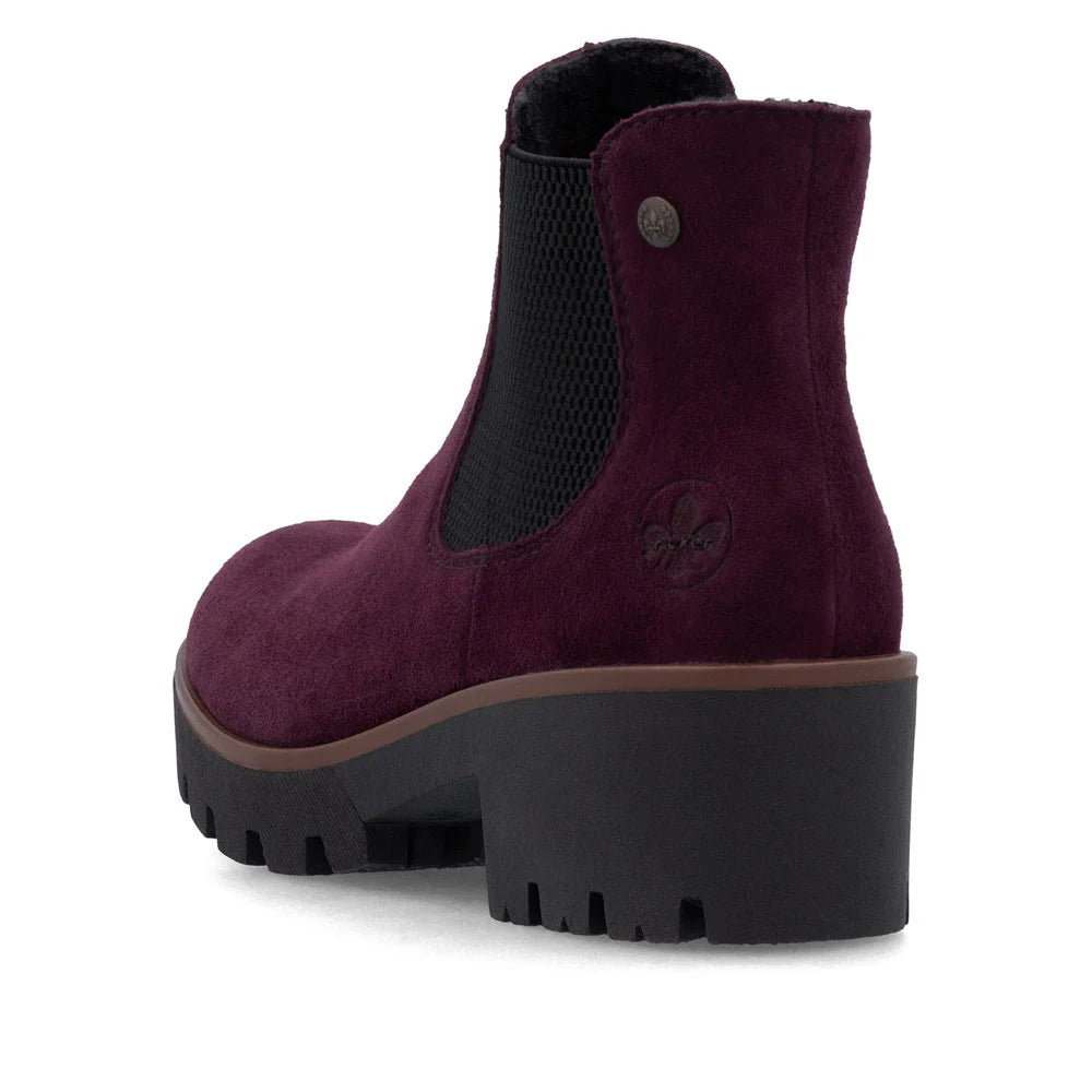 RIEKER WOMENS CHELSEA ZIP - BURGUNDY