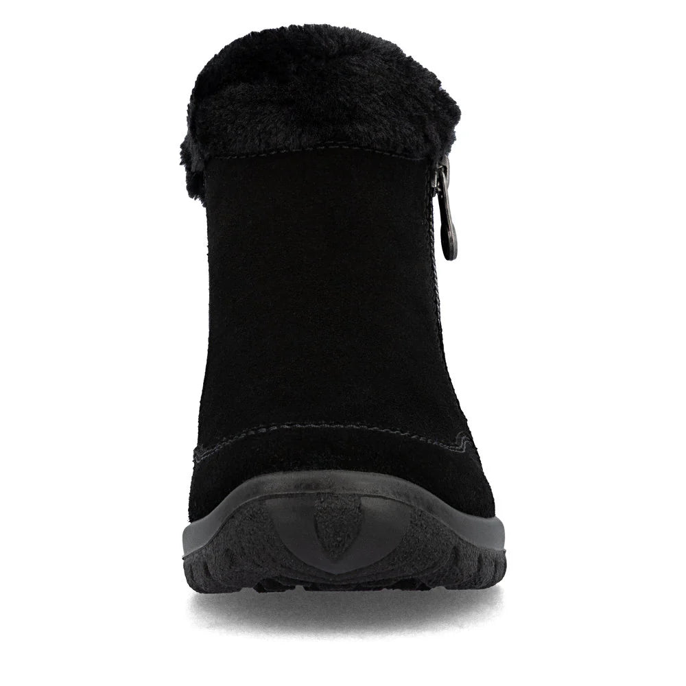 RIEKER WOMENS WARM LINED DOUBLE ZIPPER - BLACK