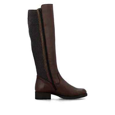 RIEKER WOMENS ZIP DRESS BOOT - EBONY