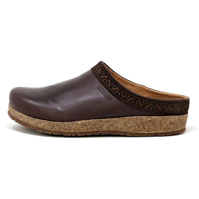 STEGMANN WOMENS LEATHER CLOG - BROWN