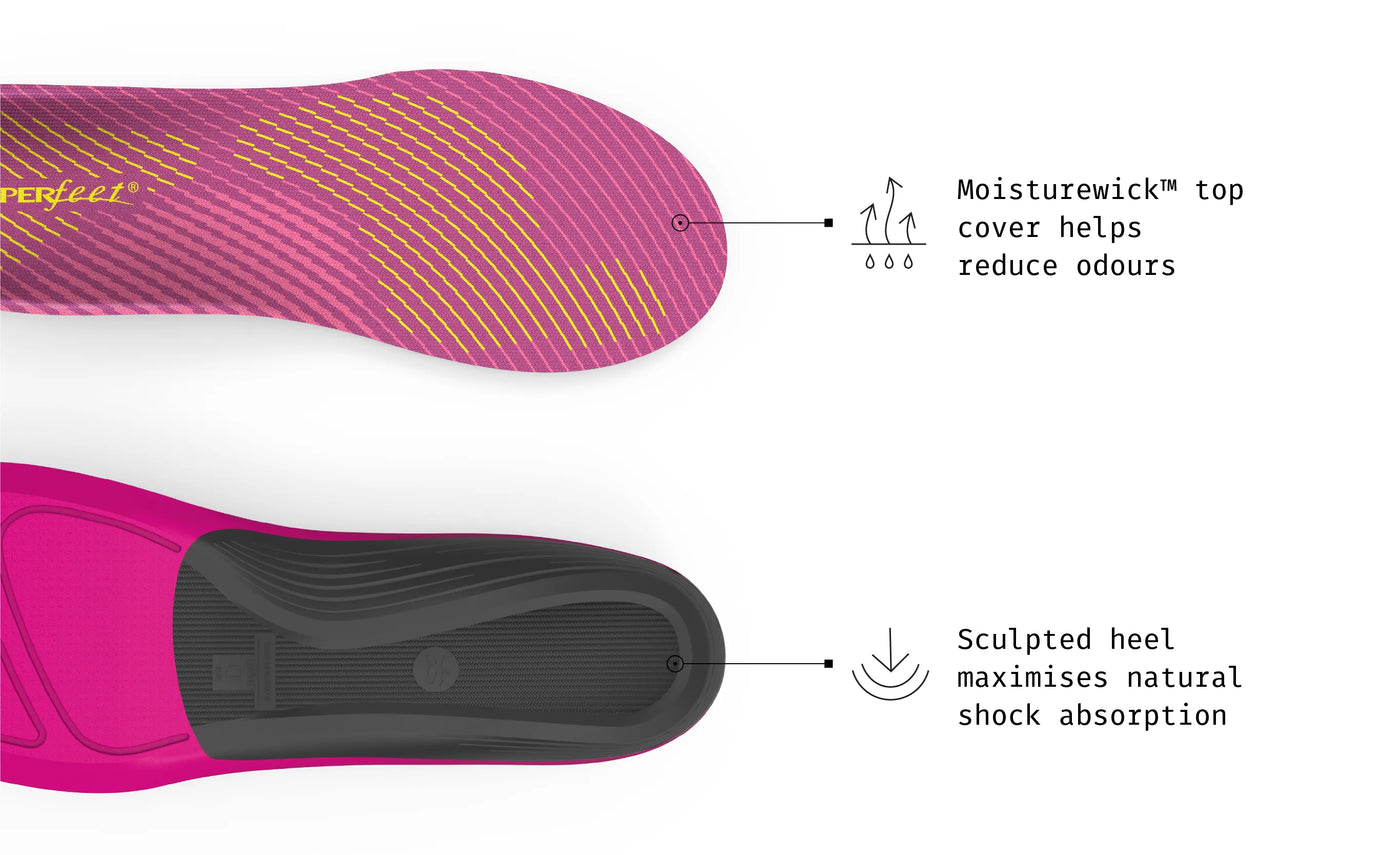 SUPERFEET RUN SUPPORT WOMENS BERRY – DAVIDSON SHOES