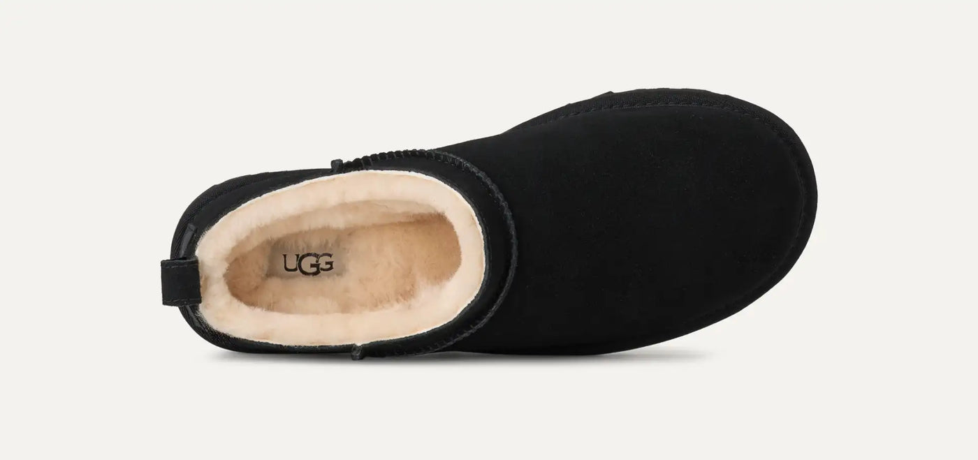 UGG WOMENS CLASSIC MICRO - BLACK
