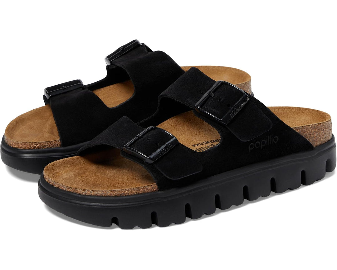 Papillio BIRKENSTOCK Arizona黒24,5cm38厚底 Papillio Arizona Chunky black Birko-Flor by Birkenstock