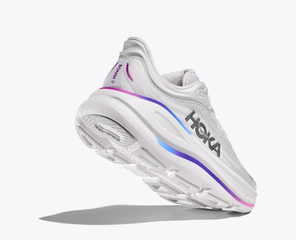 HOKA WOMENS BONDI 9 - COSMIC GREY / WHITE – DAVIDSON SHOES