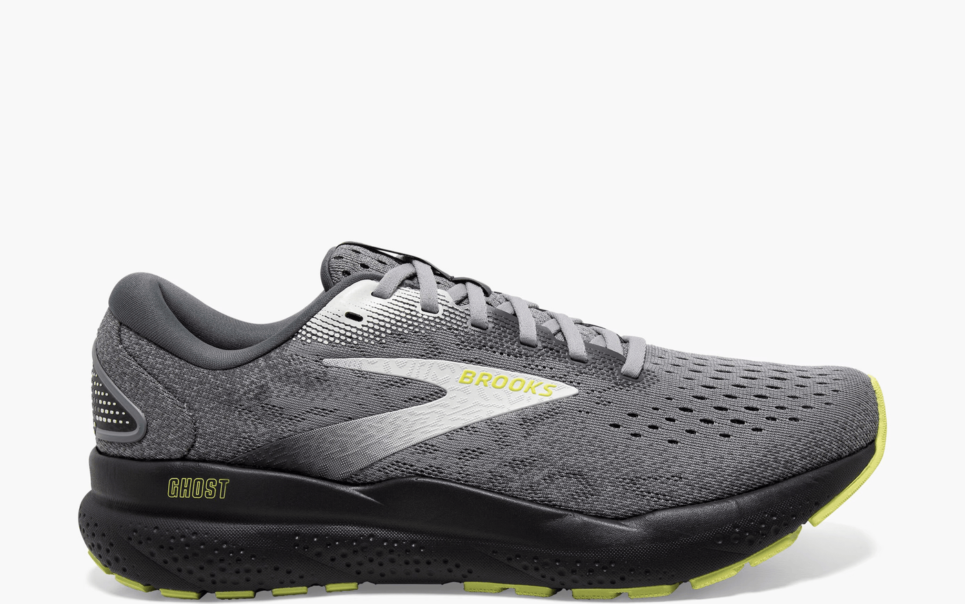 BROOKS MENS GHOST 16 - PRIMER GREY / LIME