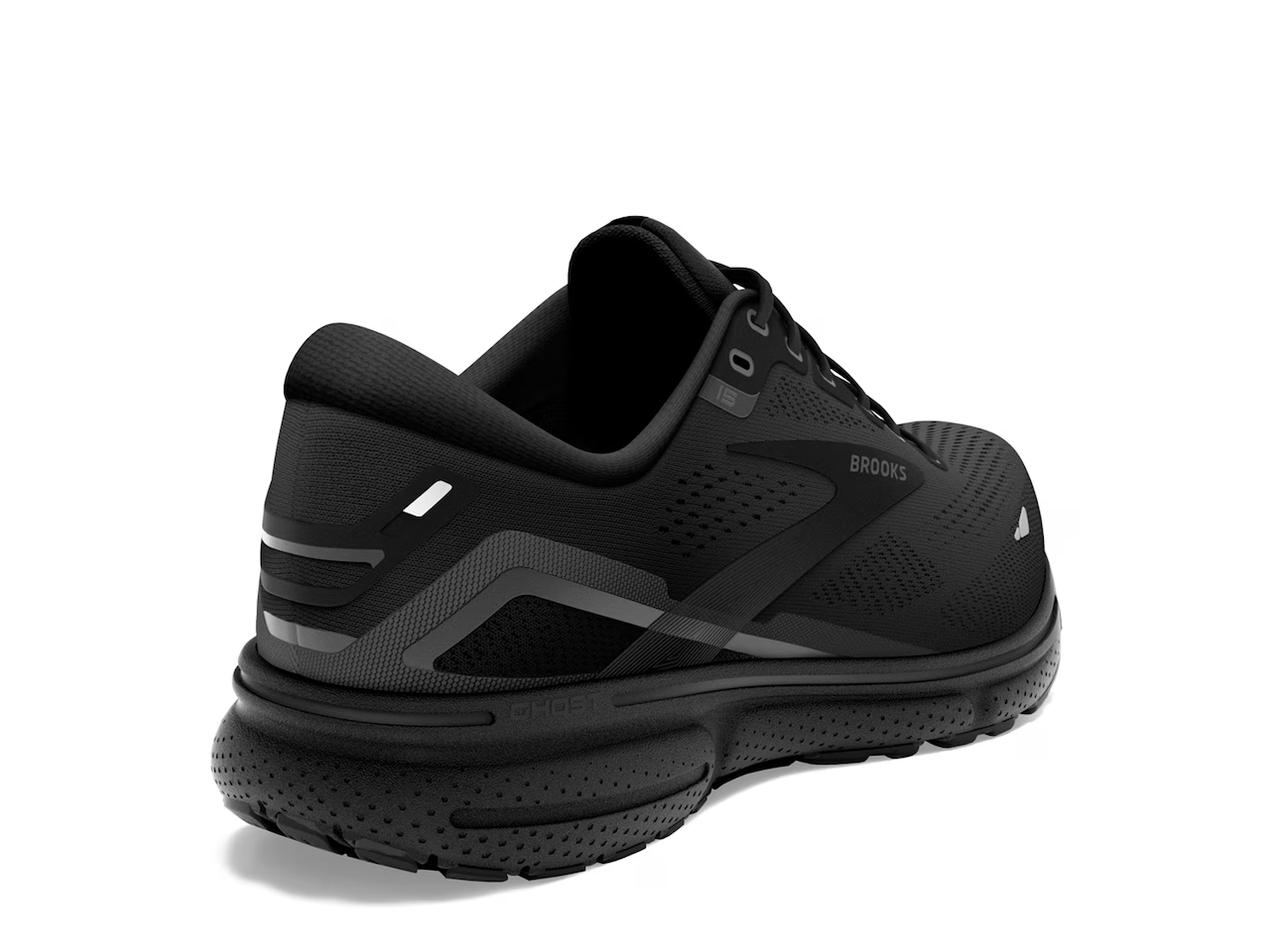 BROOKS MENS GHOST 15 - BLACK / BLACK