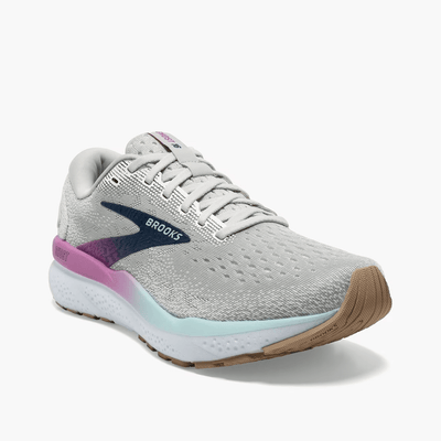 BROOKS WOMENS GHOST 16 - GREY / ESTATE BLUE