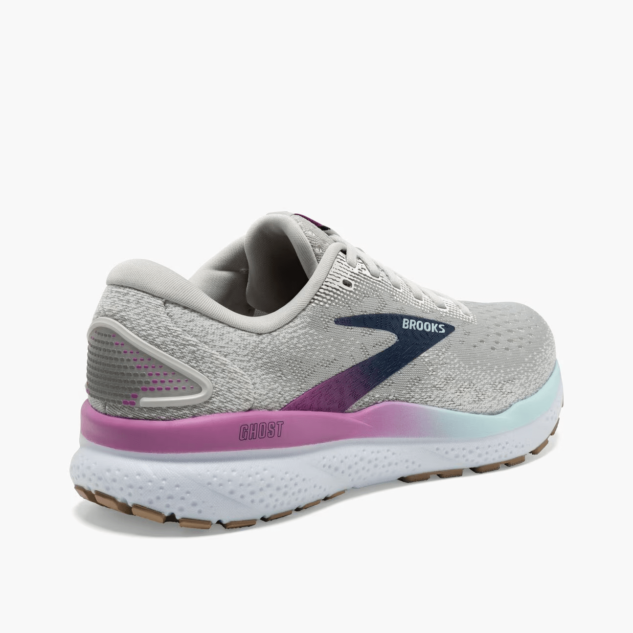 BROOKS WOMENS GHOST 16 - GREY / ESTATE BLUE