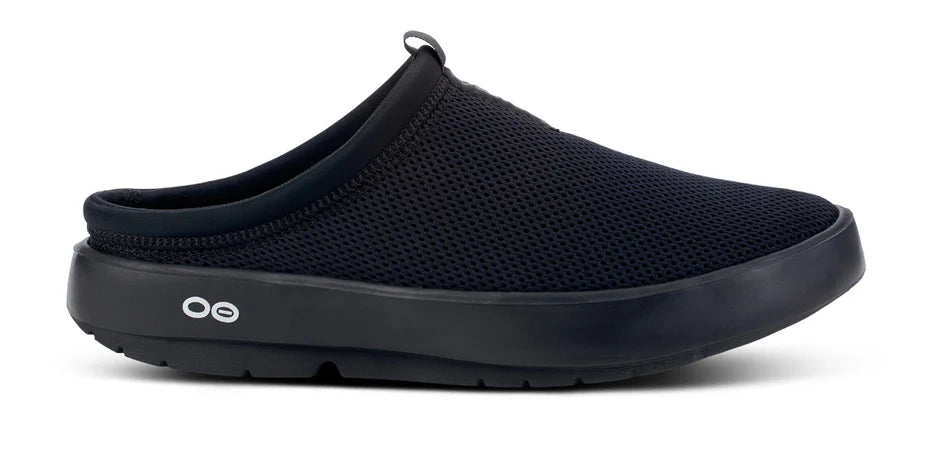 OOFOS MENS OOCOOZIE SPORT MULE - BLACK – DAVIDSON SHOES