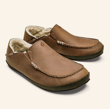 OluKai 10252-3363 Moloa Nubuck Loafers Men\'s Size 13 Toffee Dark Wood Moloā Men main image 4